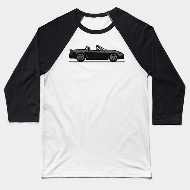 Black Mazdaspeed Mazda Miata Mx-5 Baseball T-Shirt by antipc